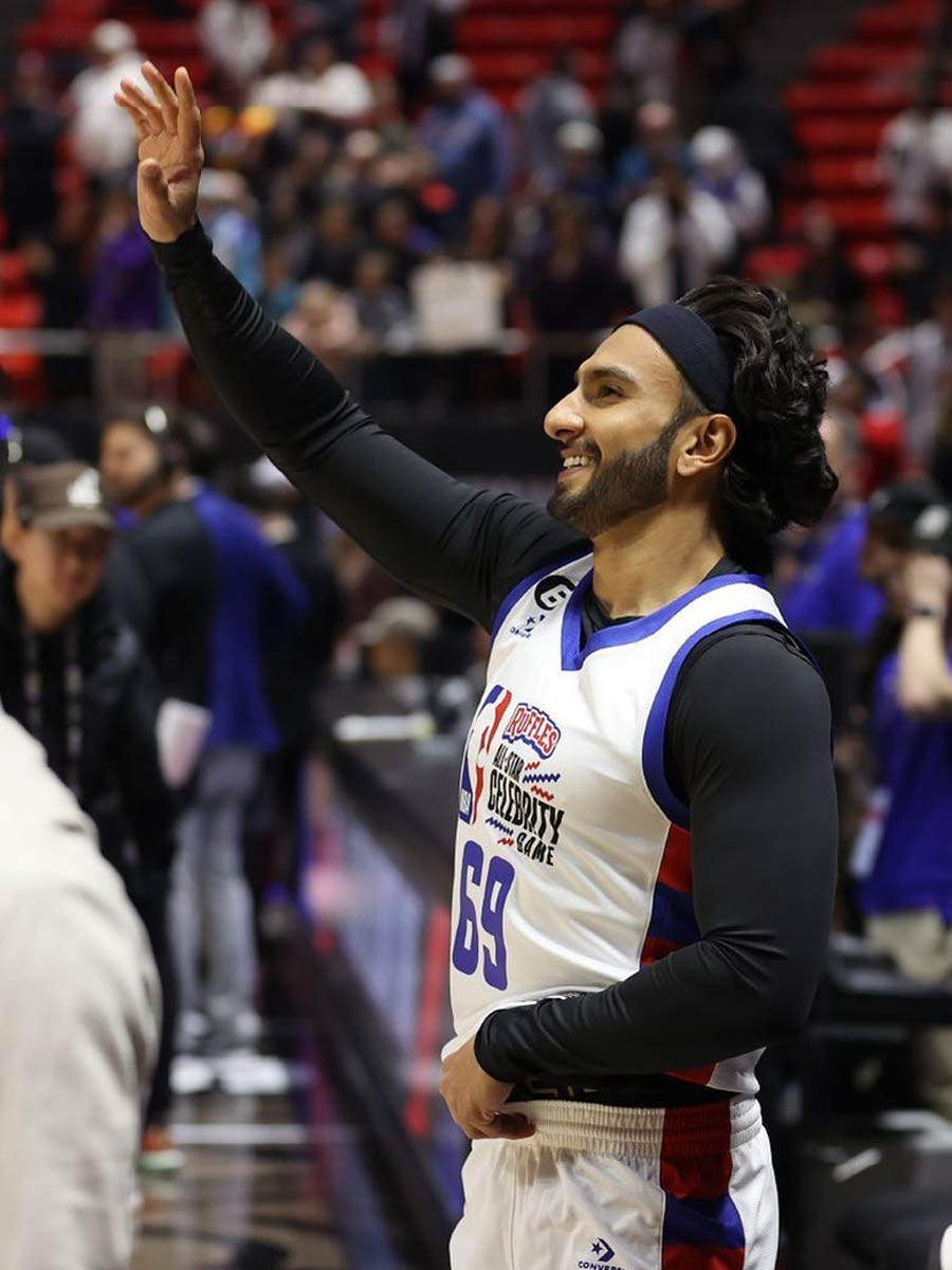 Ranveer Singh Enthralls Audience At NBA All-Star Game In Utah