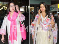 Janhvi Kapoor and Sara Ali Khan clicked sporting traditional looks at the airport