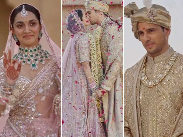 Kiara Advani And Sidharth Malhotra Kiss Exchange Varmaalas In Their Wedding Video Watch