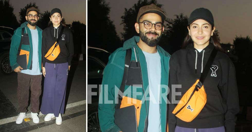 Anushka Sharma and Virat Kohli keep it casual as they arrive at the ...