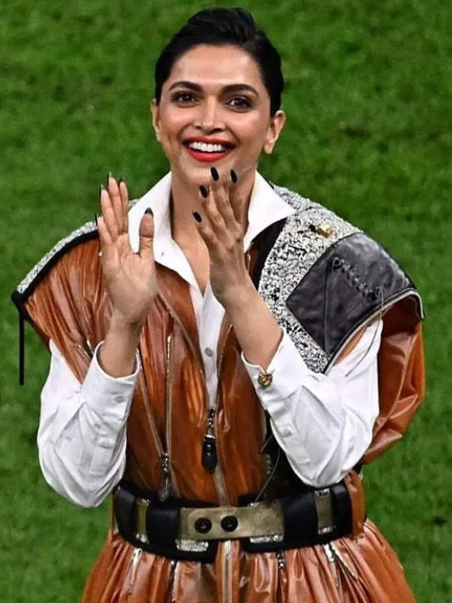 Deepika Padukone looked fashionable as she made history at the FIFA finals