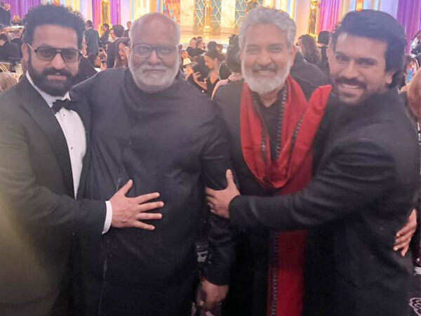 Team RRR - Ram Charan, Jr NTR, SS Rajamouli make India proud at the ...