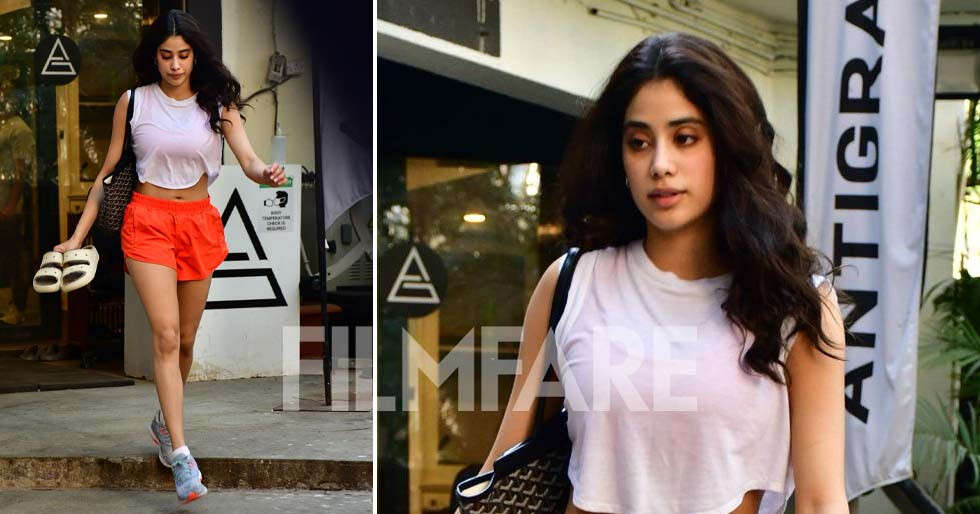 Janhvi Kapoor goes for a neon look for her gym style; check out here ...