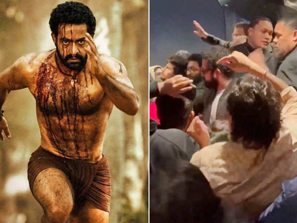 Jr NTR of RRR fame gets mobbed massively at an LA theatre ahead of the Golden Globes