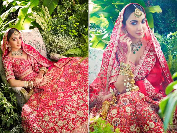 Kiara Advani chose a soft rose lehenga for her wedding ensemble | Vogue  India