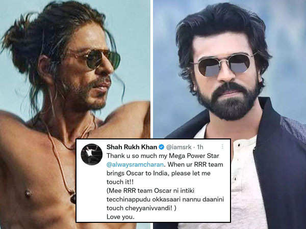 Shah Rukh Khan and Ram Charan interact post the latter praises the Pathaan trailer