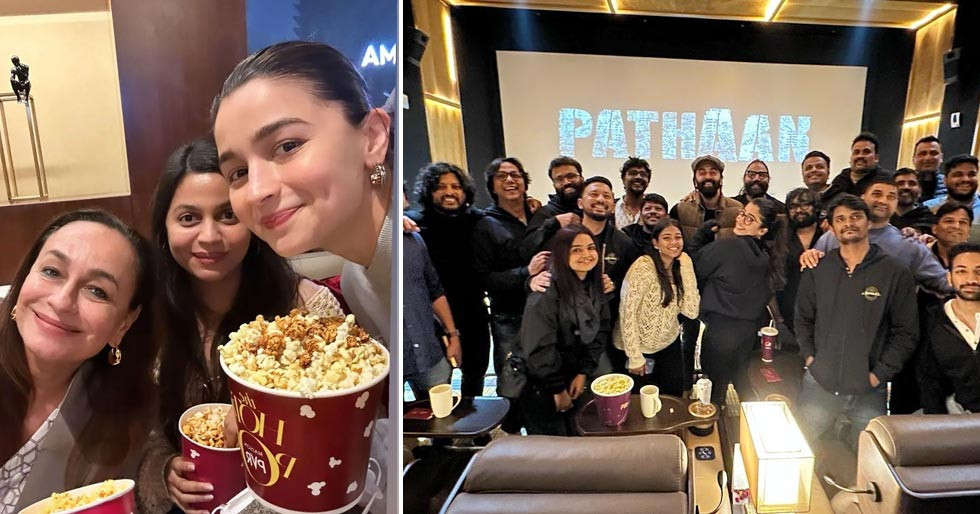 New mother and father Alia Bhatt and Ranbir Kapoor watch the Shah Rukh Khan starrer Pathaan