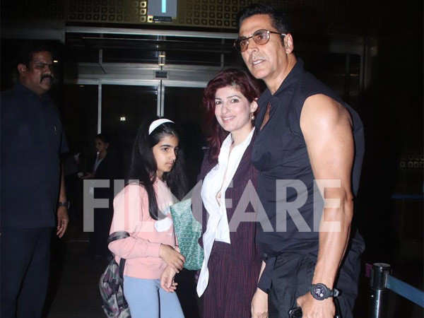 Akshay Kumar leaves for a holiday with Twinkle Khanna and daughter Nitara
