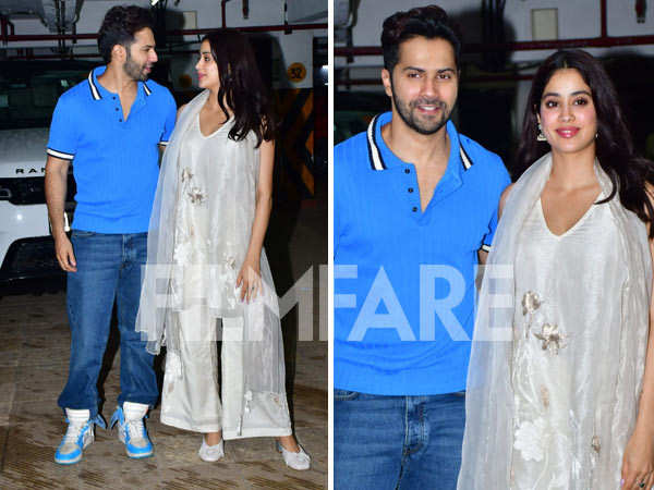 Janhvi Kapoor and Varun Dhawan turn up in style for Bawaal event