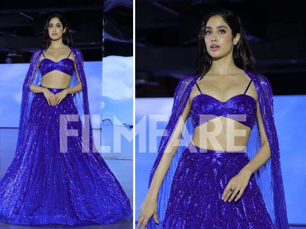 Janhvi Kapoor takes over the ramp in a shimmery blue lehenga. See pics:
