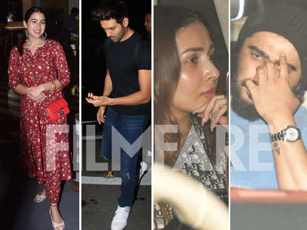 Sara Ali Khan, Kartik Aaryan and others get photographed in the city
