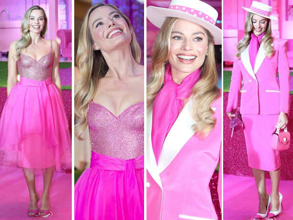 Margot Robbie looks fantastic in pink at the Barbie premiere in Seoul ...