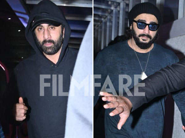 Arjun Kapoor and Ranbir Kapoor clicked out and about in the city last evening