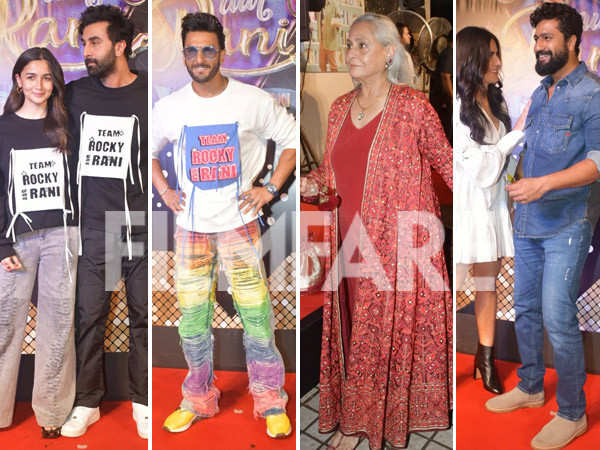 Ranveer Singh, Alia Bhatt, and others arrive at Rocky Aur Rani Kii Prem Kahaani screening
