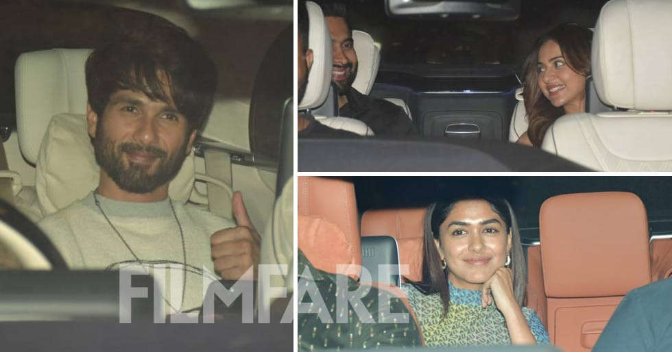 Shahid Kapoor, Mrunal Thakur and others attend the Bloody Daddy screening