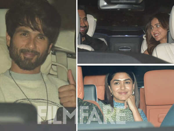 Shahid Kapoor, Mrunal Thakur and others attend the Bloody Daddy screening