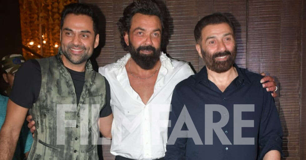 Sunny Deol, Bobby Deol and Abhay Deol attend Karan Deol's roka ceremony ...