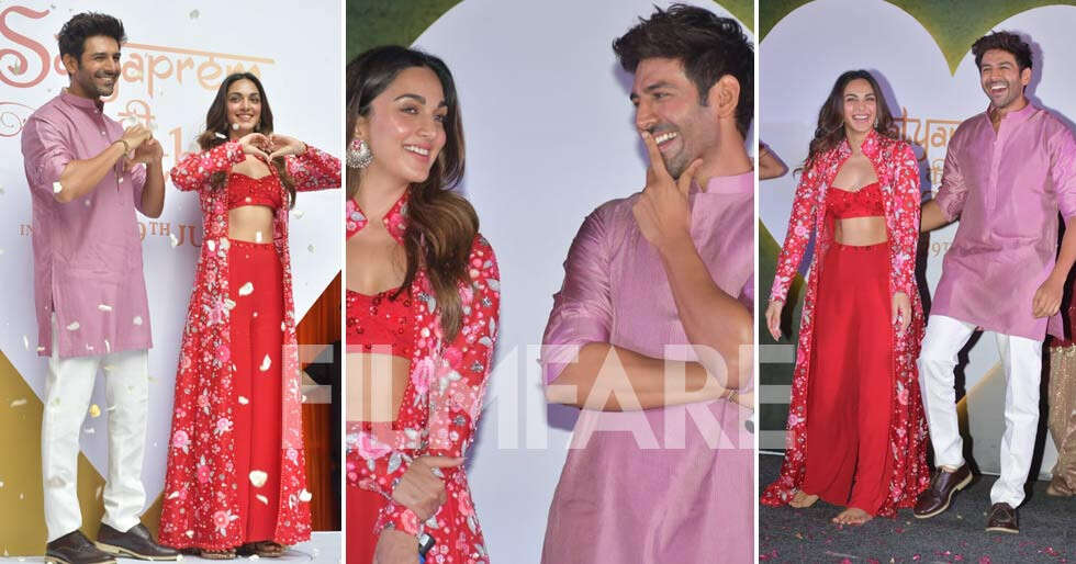 Kartik Aaryan and Kiara Advani Steal the Spotlight at the Spectacular Launch of “Sun Sajni” from “SatyaPrem Ki Katha”