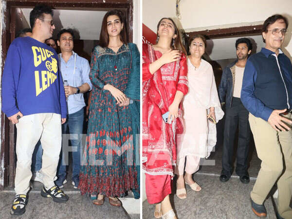 Kriti Sanon attends Adipurush private screening with family