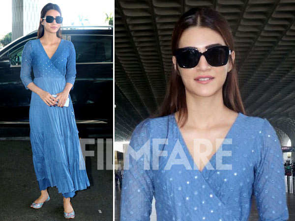 Kriti Sanon looks mesmerising in blue Anarkali as she gets clicked at the airport