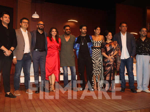 Ajay Devgn joins Kajol and the team for the trailer launch of The Trial