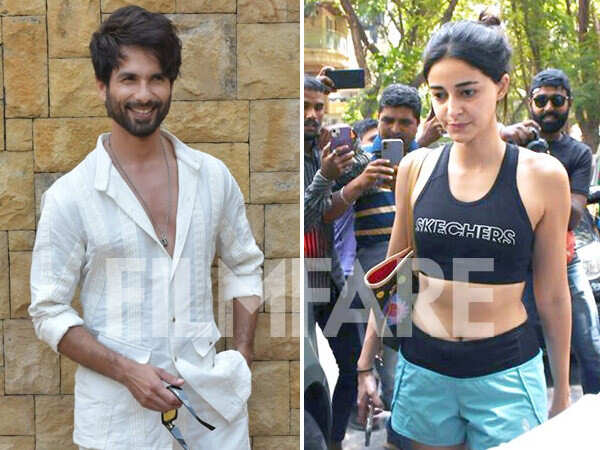 Shahid Kapoor and Ananya Panday get clicked out and about in the city. See pics: