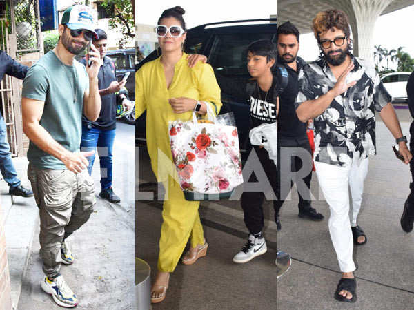 Allu Arjun, Kajol and Shahid Kapoor get clicked in the city. Pics: