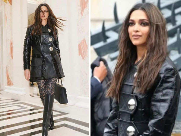 Deepika Padukone makes a bold fashion statement in lace and leather at  Paris Fashion week - Pics inside