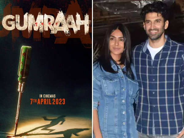 First poster for the Aditya Roy Kapur and Mrunal Thakur starrer Gumraah unveiled