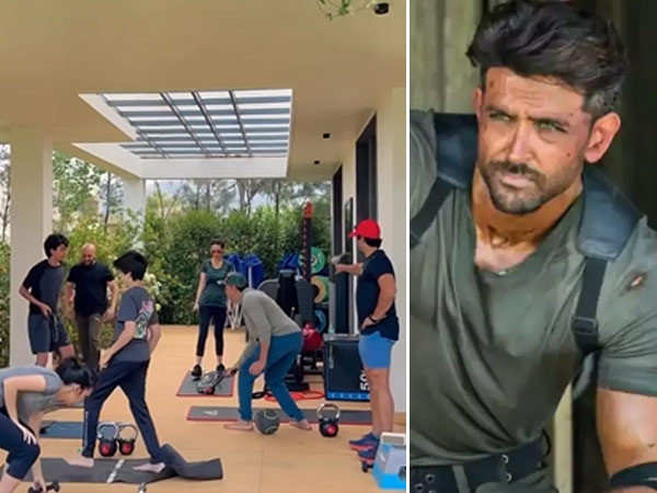 Hrithik Roshan, ex-wife Sussanne Khan and family ditches 'rang or bhang,' celebrate a workout Holi