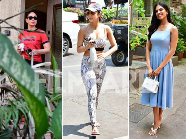 Kareena Kapoor Khan, Malaika Arora and Malavika Mohan get clicked in the city