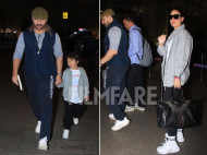 Kareena Kapoor Khan and Saif Ali Khan get clicked with their kids at the airport