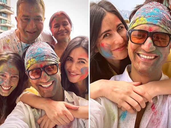 Katrina Kaif and Vicky Kaushal celebrate Holi along with their family