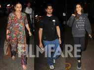Sidharth Malhotra, Vidya Balan and Kriti Sanon were spotted at the Mumbai airport last night