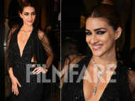 Kriti Sanon and Sharvari Wagh looked stunning in black ensembles at an event last evening