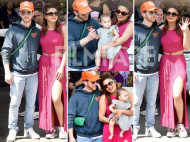 Priyanka Chopra Jonas, Nick Jonas and their daughter Malti Marie get clicked at the airport