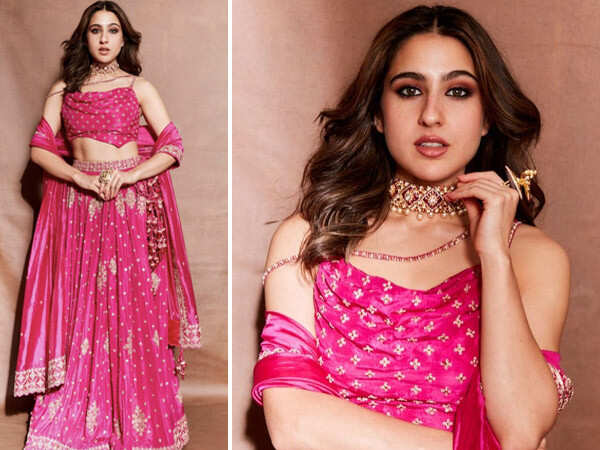 Stunning Bride in Pink Lehenga - Shaadiwish