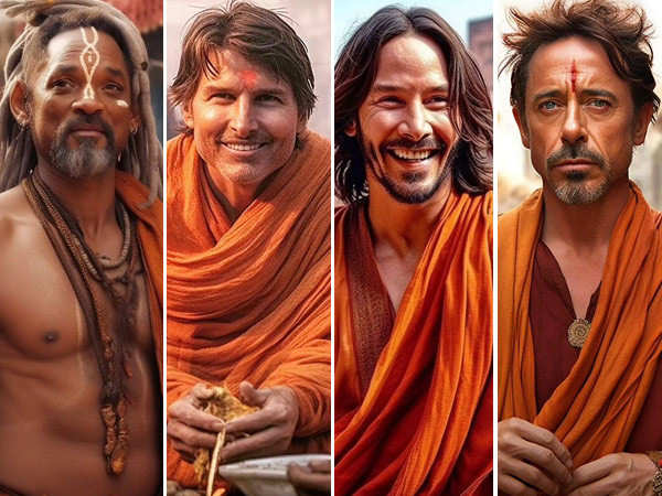 AI reimagines popular Hollywood actors as Indian monks, see pics: