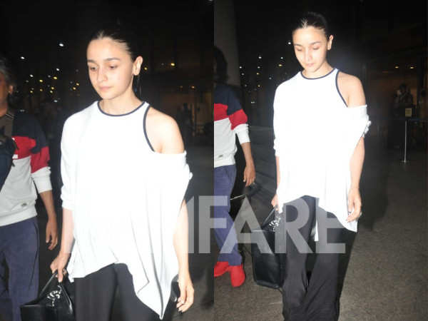 Alia Bhatt returns home from Seoul. Gets clicked in a chic look. Pics:
