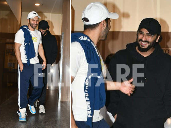 Arjun Kapoor and Varun Dhawan turn up in style as they get clicked in the city