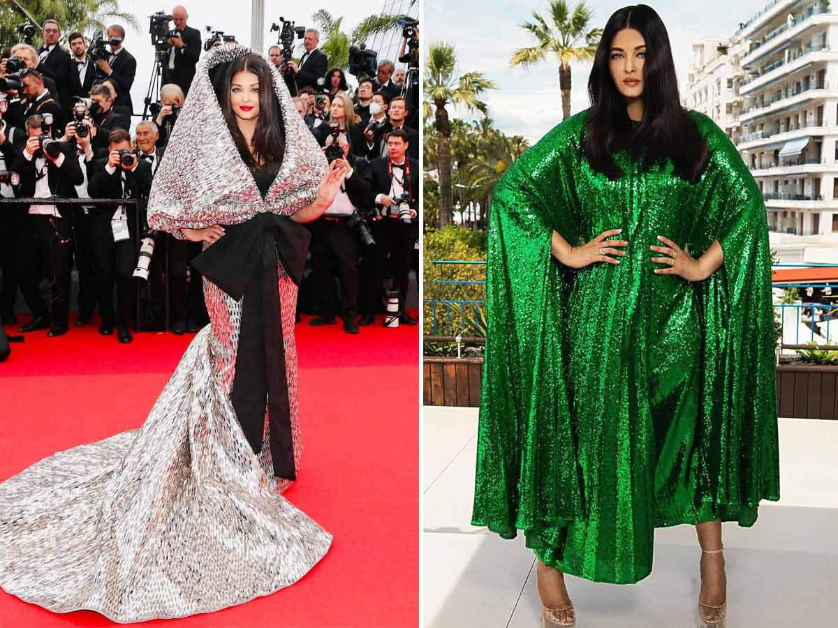 Aishwarya Rai's dramatic looks from black gown with 3D flowers to