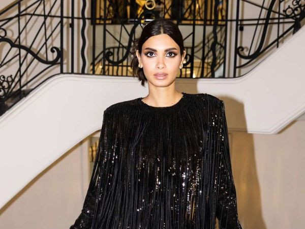 Diana Penty stuns in a black tassel dress at the Cannes 2023