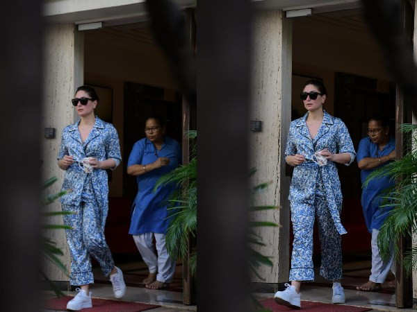 Kareena Kapoor Khan was clicked outside her residence in a chic printed co-ords set