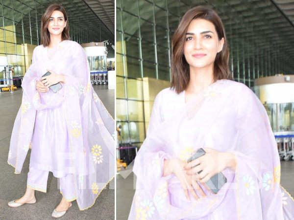 Kriti Sanon looks gorgeous in a salwar suit as she gets clicked at the airport