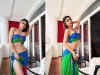 Mouni Roy looks stunning in a blue and green sarong as she enjoys her vacation in Capri