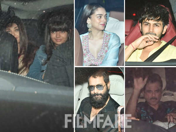 Aishwarya Rai Bachchan, Kartik Aaryan and others attend the Ponniyin Selvan 2 screening