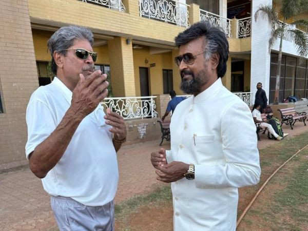 Rajinikanth drops a photo with Kapil Dev from the sets of Laal Salaam
