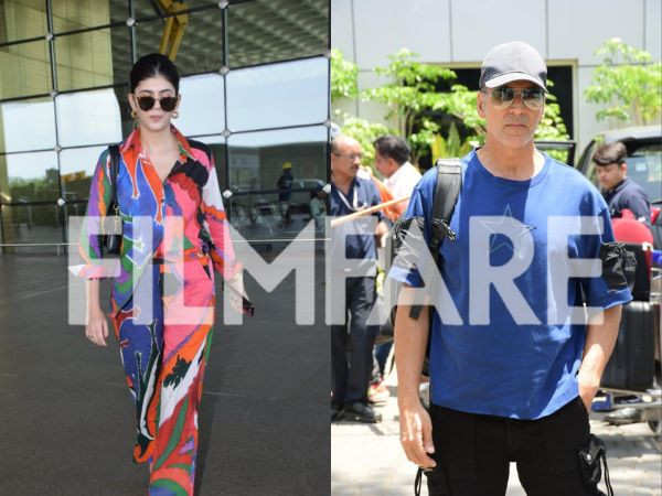 Sanjana Sanghi and Akshay Kumar were clicked at the airport