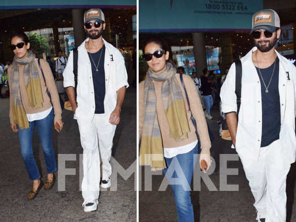 Shahid Kapoor and Mira Rajput turn up in style at the airport