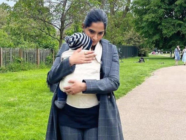 Sonam Kapoor takes a stroll in the park with son Vayu in adorable new pic